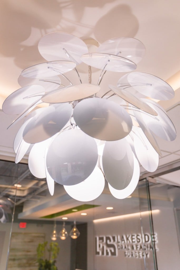 Light fixture, Lakeside Oral & Facial Surgery, Winnetka office